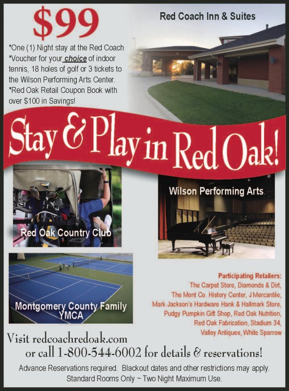 Red Oak Iowa Hotel Specials Red Coach Inn and Restaurant Red Oak IA